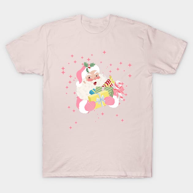 Pink Santa T-Shirt by Moonliteluv